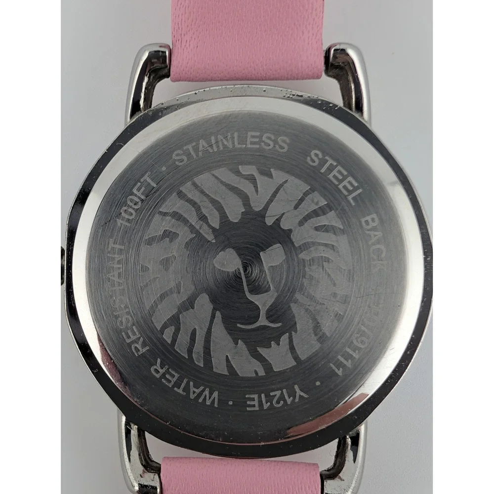 Anne‎ Klein Womens Watch MOP Spider Web Dial Pink Strap Two Tone 100FT WR